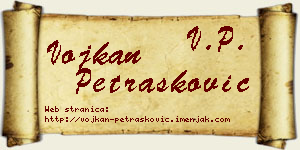 Vojkan Petrašković vizit kartica
